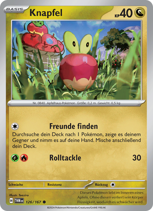 Knapfel 126 — Maskerade im Zwielicht (German Pokémon TCG card)