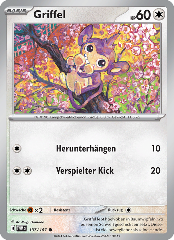 Griffel 137 — Maskerade im Zwielicht (German Pokémon TCG card)