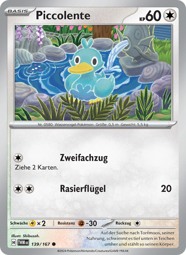 Piccolente 139 — Maskerade im Zwielicht (German Pokémon TCG card)