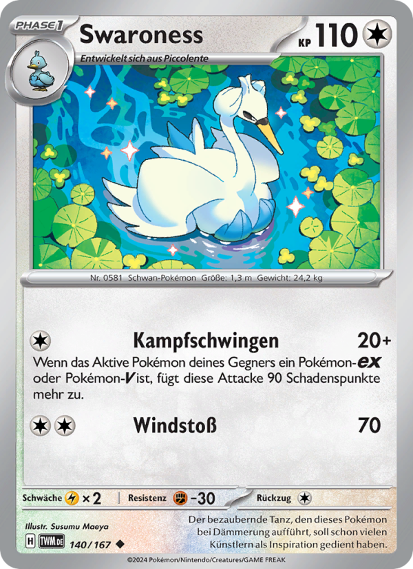 Swaroness 140 — Maskerade im Zwielicht (German Pokémon TCG card)