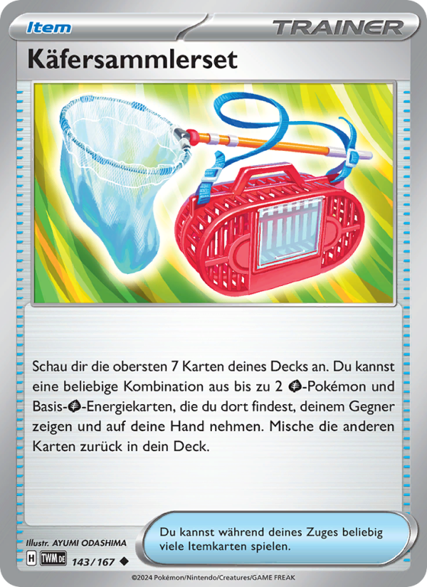 Käfersammlerset 143 — Maskerade im Zwielicht (German Pokémon TCG card)