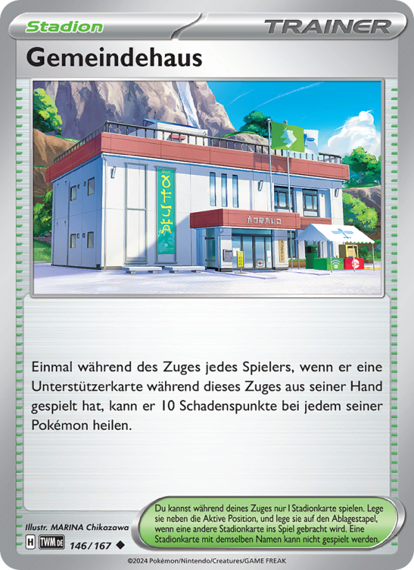 Gemeindehaus 146 — Maskerade im Zwielicht (German Pokémon TCG card)