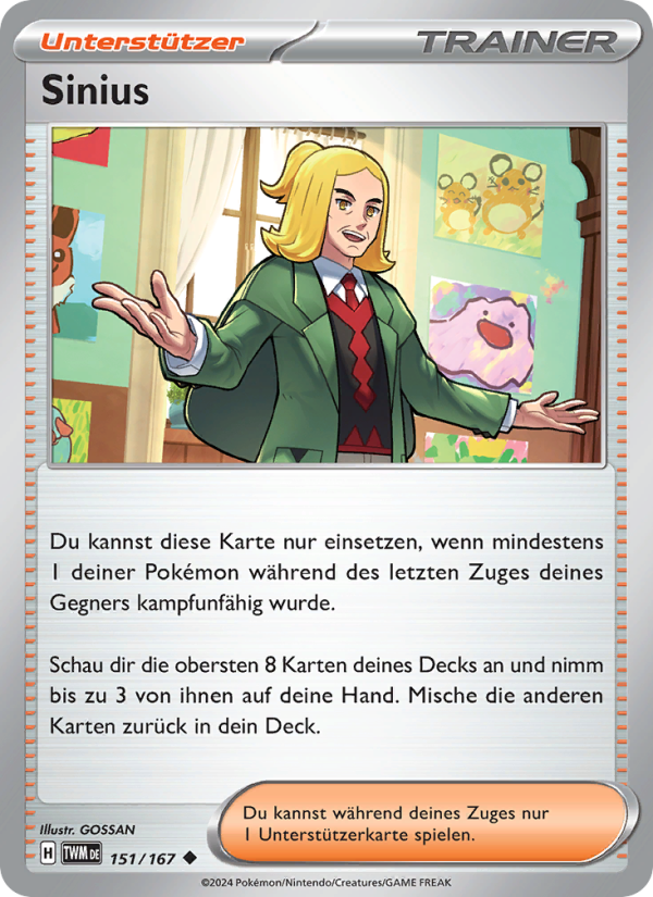 Sinius 151 — Maskerade im Zwielicht (German Pokémon TCG card)