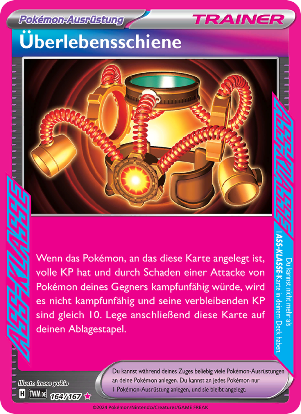 Überlebensschiene 164 — Maskerade im Zwielicht (German Pokémon TCG card)