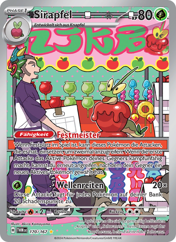 Sirapfel 170 — Maskerade im Zwielicht (German Pokémon TCG card)