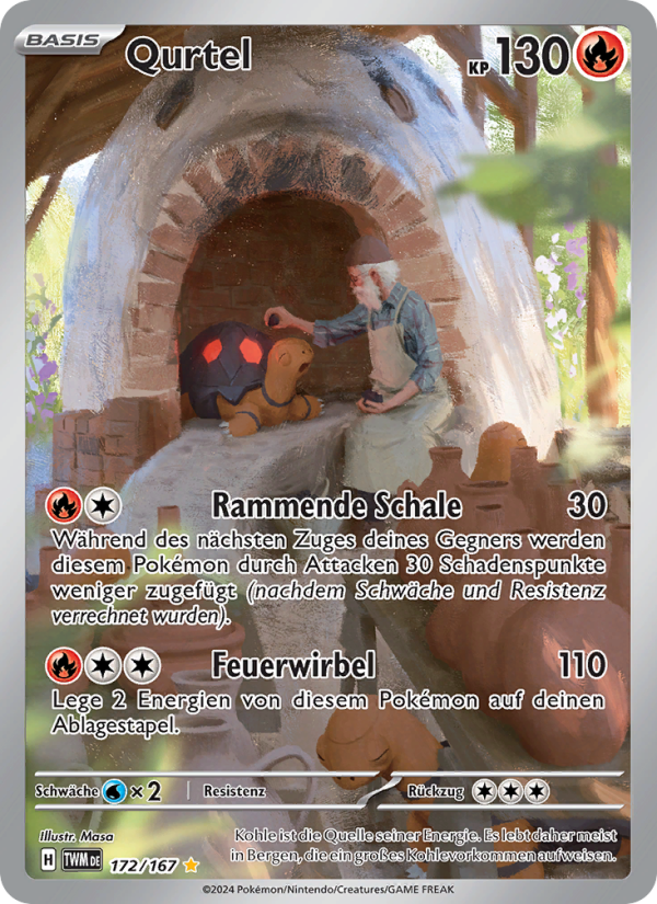 Qurtel 172 — Maskerade im Zwielicht (German Pokémon TCG card)