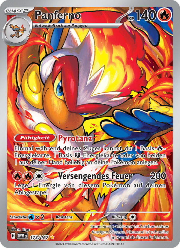 Panferno 173 — Maskerade im Zwielicht (German Pokémon TCG card)