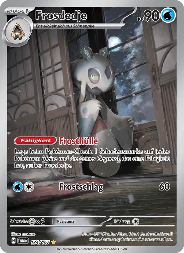 Frosdedje 174 — Maskerade im Zwielicht (German Pokémon TCG card)