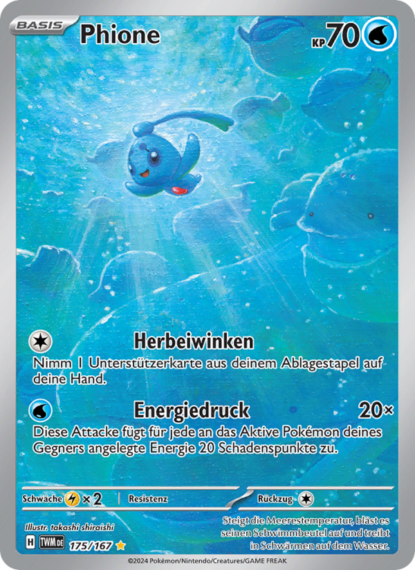 Phione 175 — Maskerade im Zwielicht (German Pokémon TCG card)