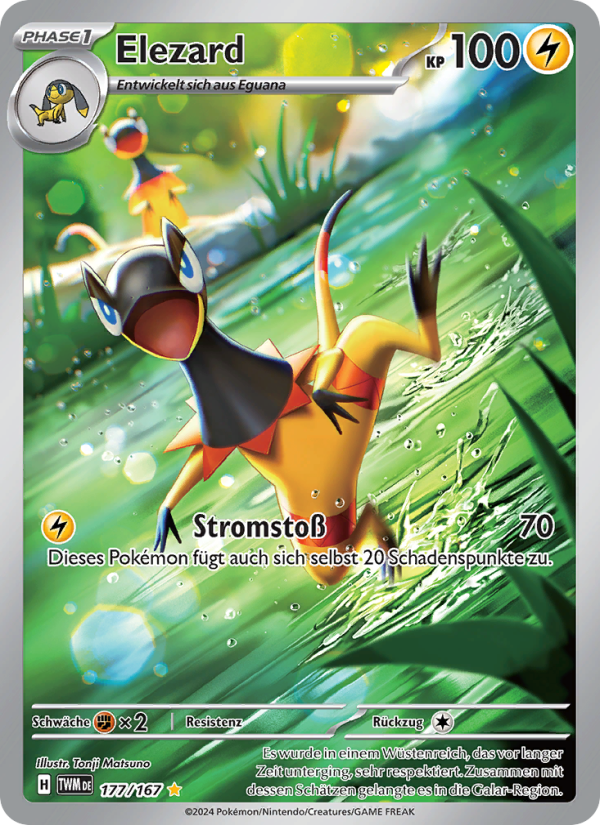 Elezard 177 — Maskerade im Zwielicht (German Pokémon TCG card)