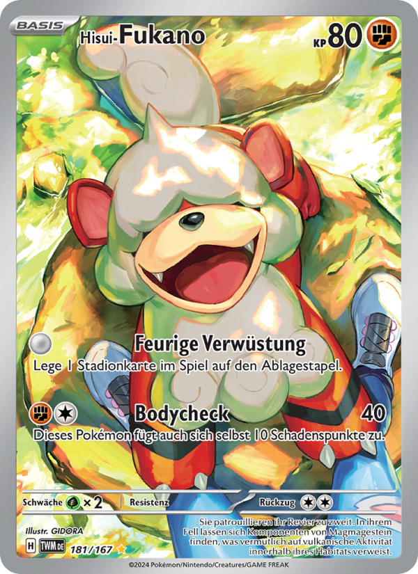 Hisui-Fukano 181 — Maskerade im Zwielicht (German Pokémon TCG card)