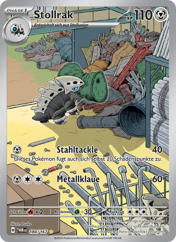 Stollrak 184 — Maskerade im Zwielicht (German Pokémon TCG card)