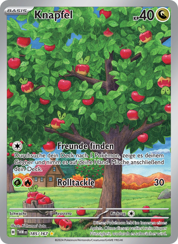 Knapfel 185 — Maskerade im Zwielicht (German Pokémon TCG card)
