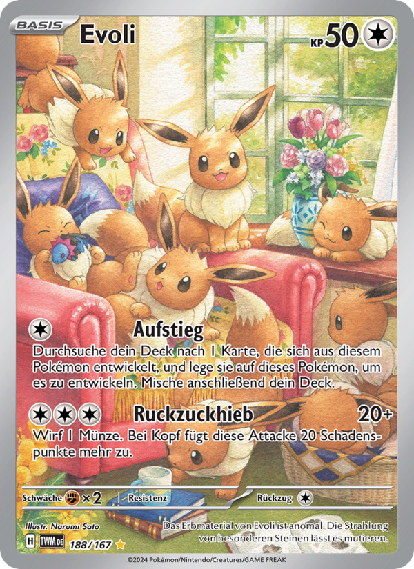 Evoli 188 — Maskerade im Zwielicht (German Pokémon TCG card)
