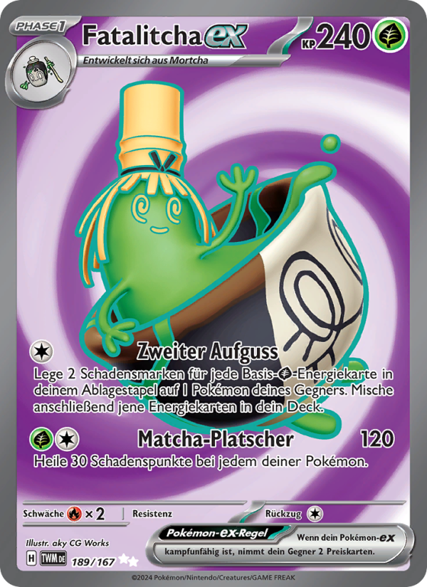 Fatalitcha-ex 189 — Maskerade im Zwielicht (German Pokémon TCG card)