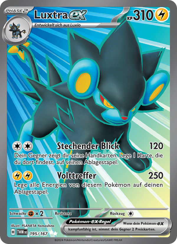 Luxtra-ex 195 — Maskerade im Zwielicht (German Pokémon TCG card)