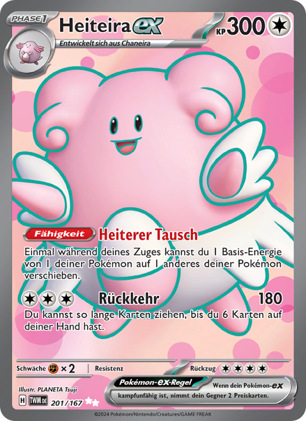 Heiteira-ex 201 — Maskerade im Zwielicht (German Pokémon TCG card)