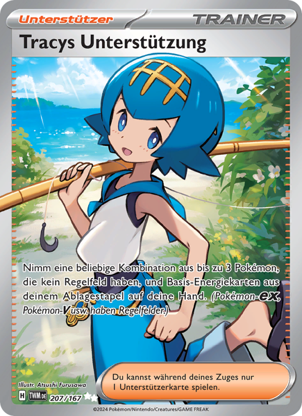 Tracys Unterstützung 207 — Maskerade im Zwielicht (German Pokémon TCG card)