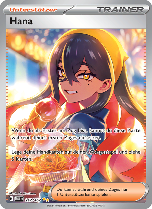 Hana 217 — Maskerade im Zwielicht (German Pokémon TCG card)