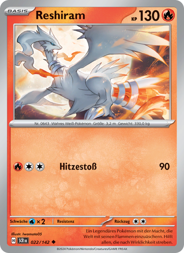 Reshiram 022 — Stellarkrone (German Pokémon TCG card)