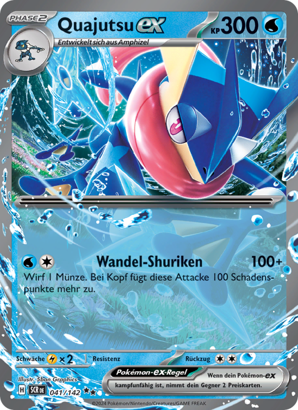 Quajutsu-ex 041 — Stellarkrone (German Pokémon TCG card)