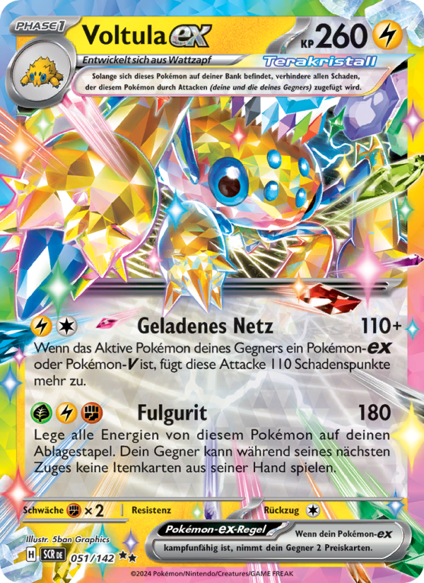 Voltula-ex 051 — Stellarkrone (German Pokémon TCG card)