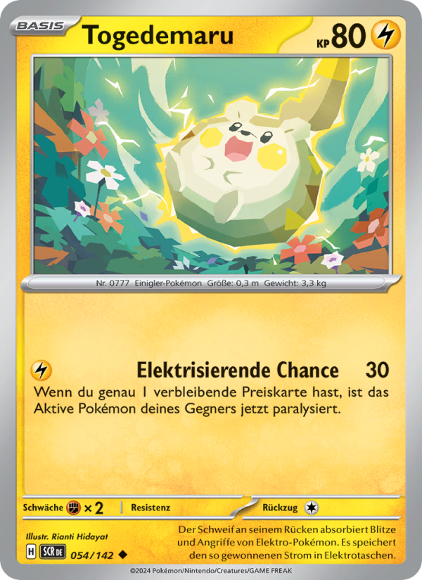 Togedemaru 054 — Stellarkrone (German Pokémon TCG card)