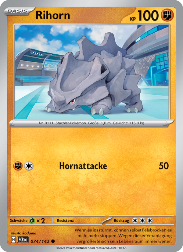 Rihorn 074 — Stellarkrone (German Pokémon TCG card)