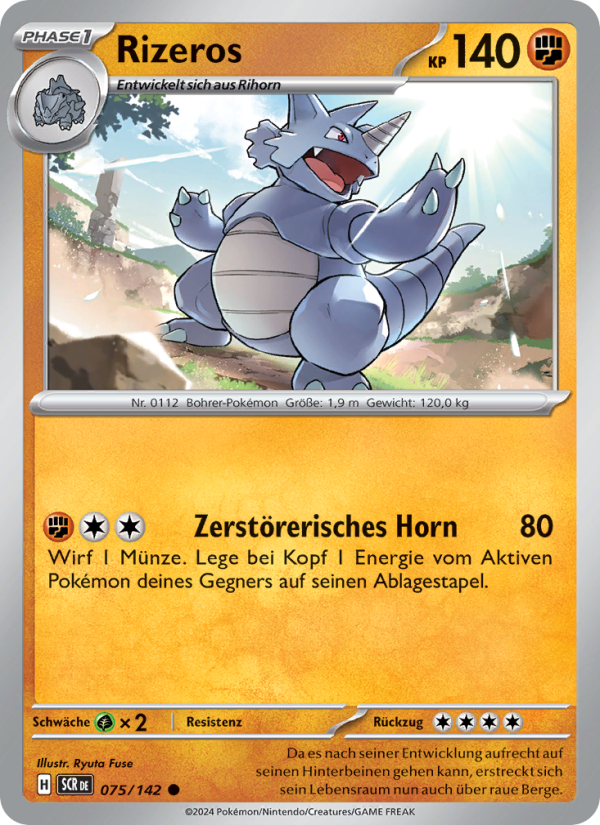 Rizeros 075 — Stellarkrone (German Pokémon TCG card)