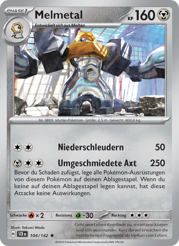 Melmetal 104 — Stellarkrone (German Pokémon TCG card)