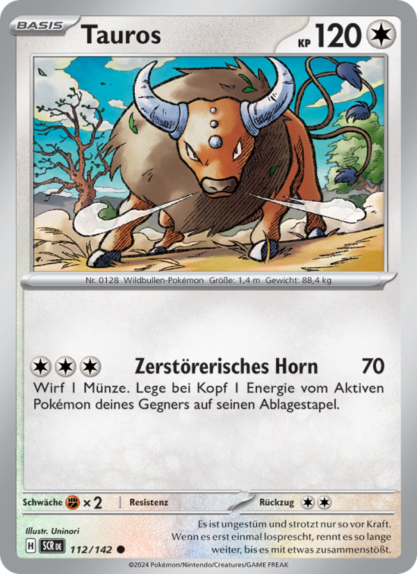 Tauros 112 — Stellarkrone (German Pokémon TCG card)
