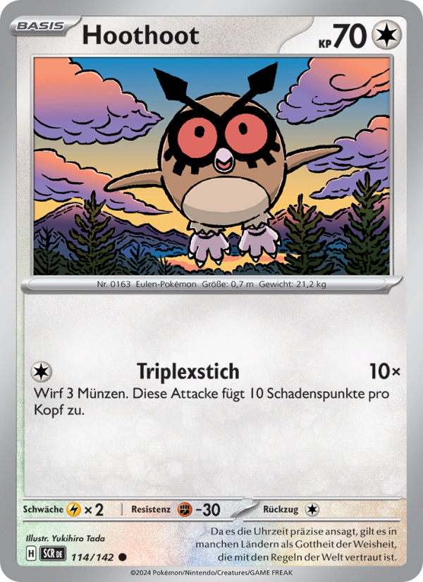 Hoothoot 114 — Stellarkrone (German Pokémon TCG card)