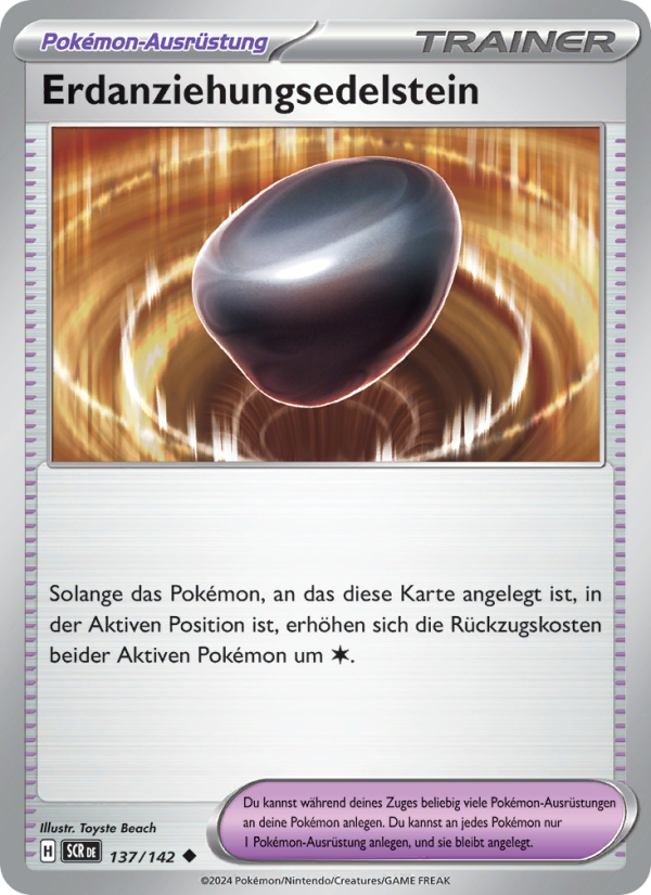 Erdanziehungsedelstein 137 — Stellarkrone (German Pokémon TCG card)