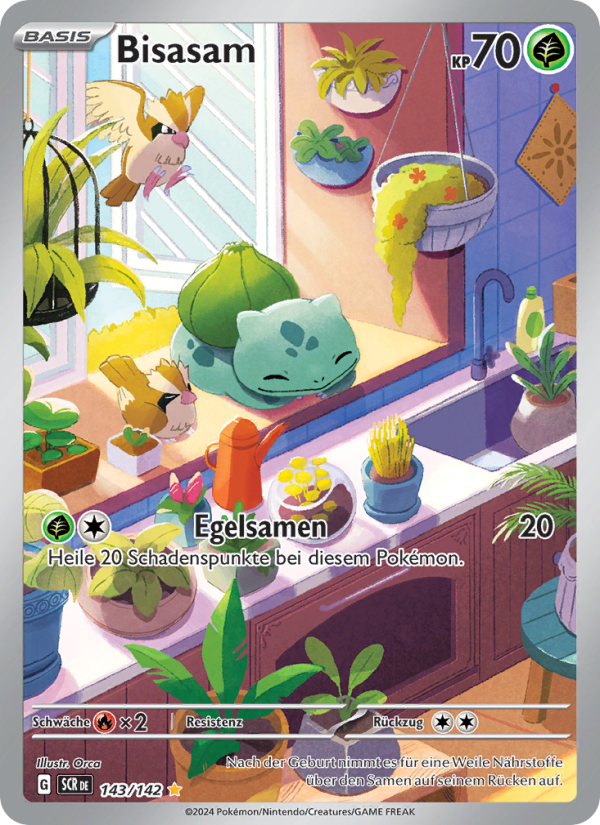 Bisasam 143 — Stellarkrone (German Pokémon TCG card)