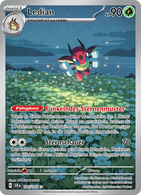 Ledian 144 — Stellarkrone (German Pokémon TCG card)