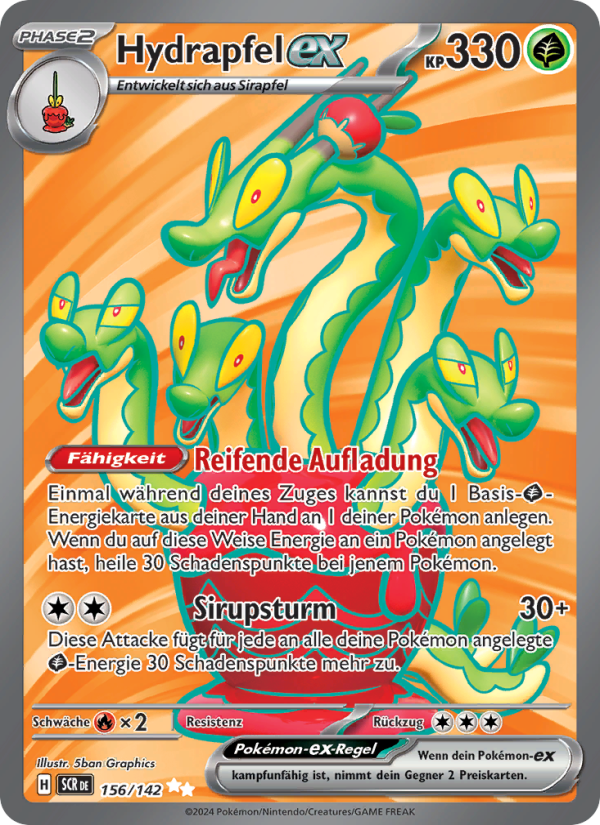 Hydrapfel-ex 156 — Stellarkrone (German Pokémon TCG card)