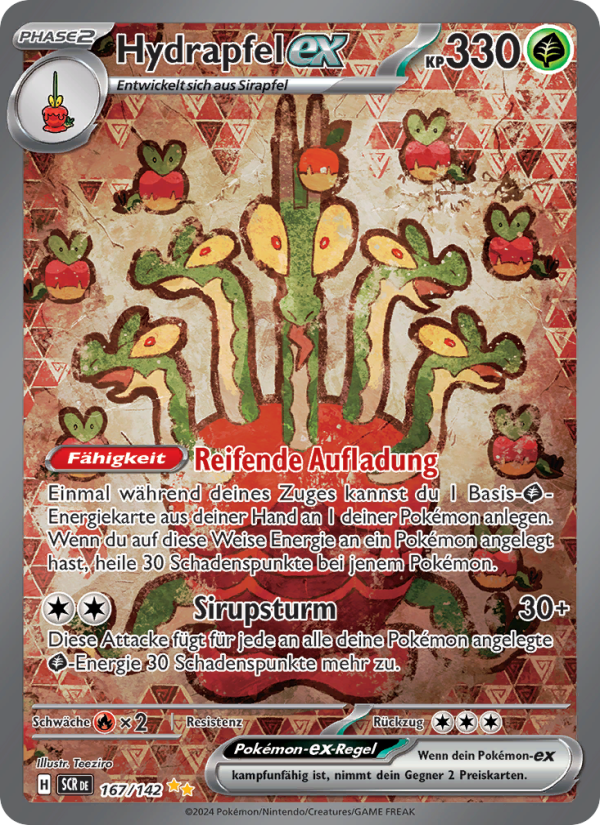 Hydrapfel-ex 167 — Stellarkrone (German Pokémon TCG card)