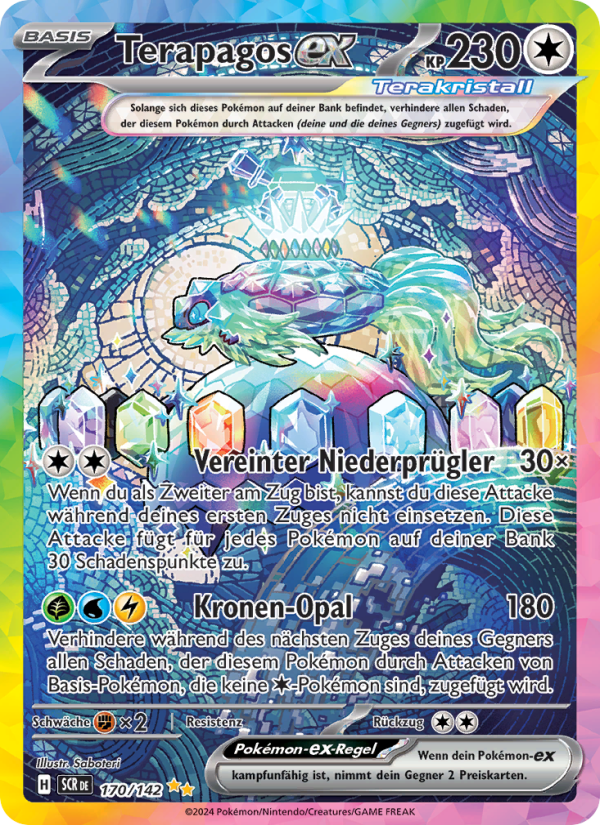 Terapagos-ex 170 — Stellarkrone (German Pokémon TCG card)