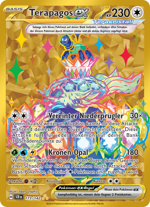 Terapagos-ex 173 — Stellarkrone (German Pokémon TCG card)