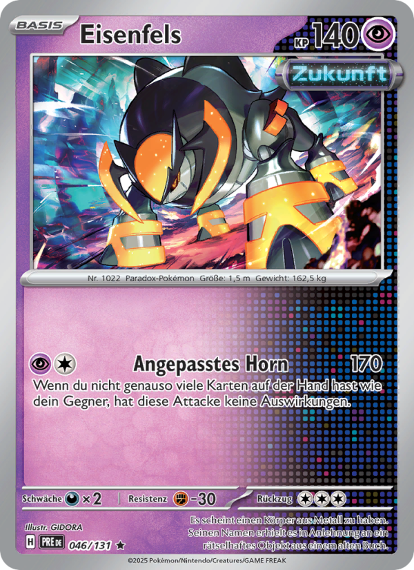 Eisenfels 046 — Prismatische Entwicklungen (German Pokémon TCG card)