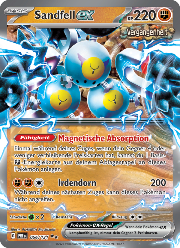 Sandfell-ex 056 — Prismatische Entwicklungen (German Pokémon TCG card)