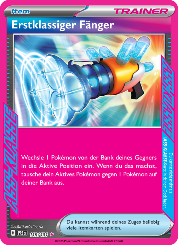 Erstklassiger Fänger 119 — Prismatische Entwicklungen (German Pokémon TCG card)