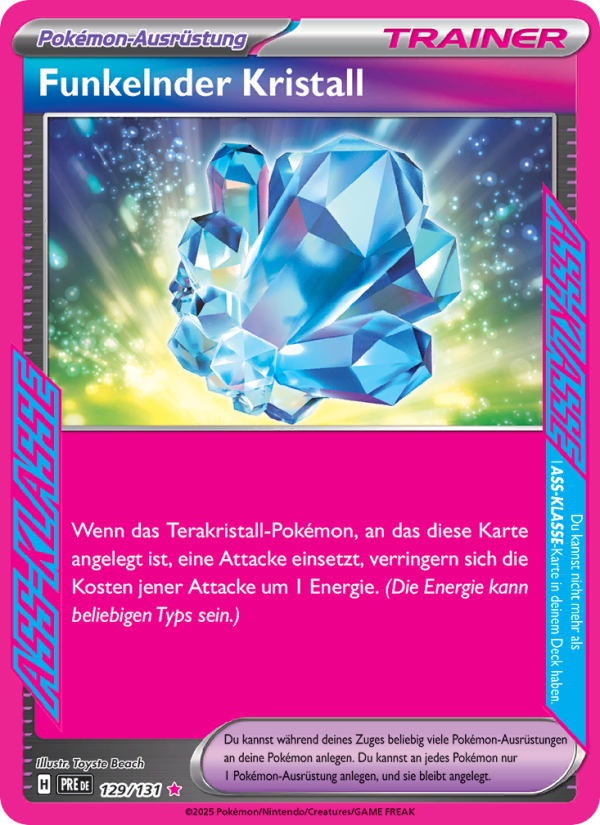 Funkelnder Kristall 129 — Prismatische Entwicklungen (German Pokémon TCG card)