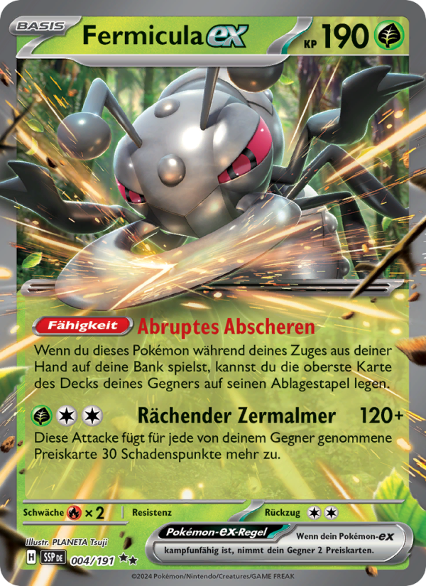 Fermicula-ex 004 — Stürmische Funken (German Pokémon TCG card)