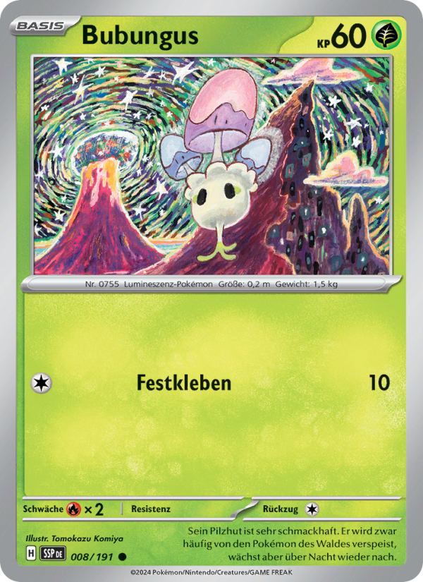 Bubungus 008 — Stürmische Funken (German Pokémon TCG card)
