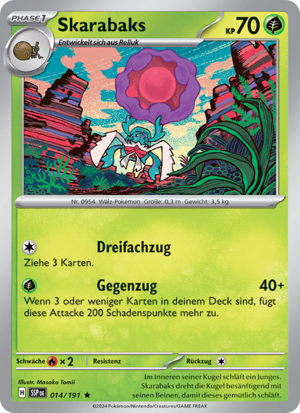 Skarabaks 014 — Stürmische Funken (German Pokémon TCG card)