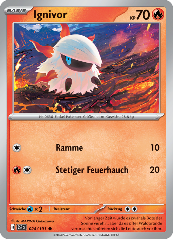 Ignivor 024 — Stürmische Funken (German Pokémon TCG card)