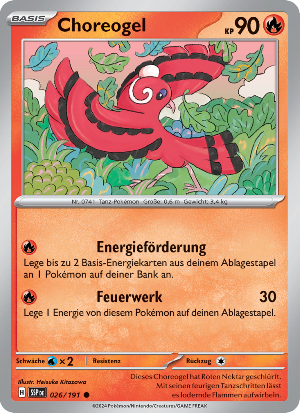 Choreogel 026 — Stürmische Funken (German Pokémon TCG card)