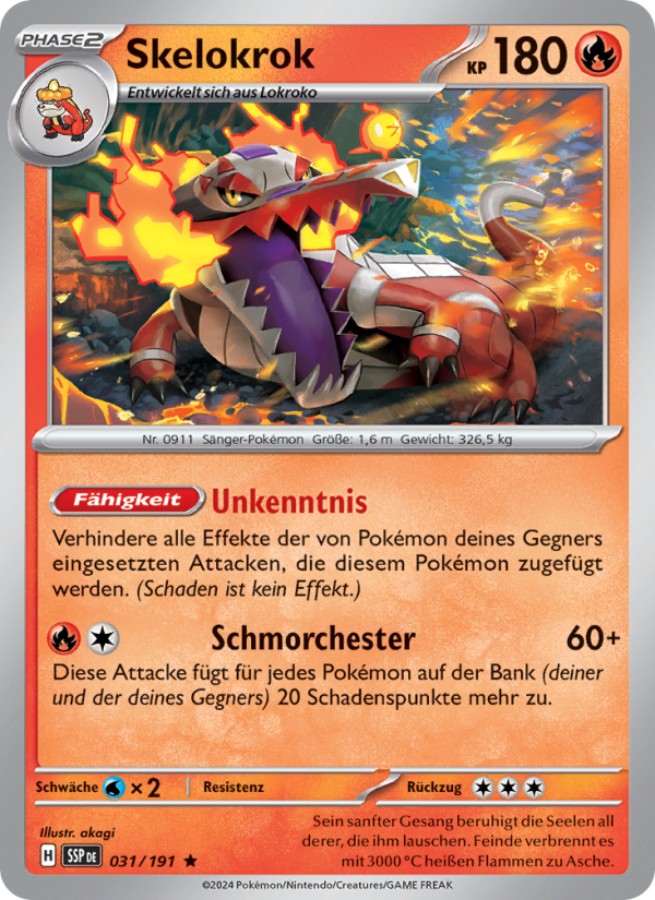 Skelokrok 031 — Stürmische Funken (German Pokémon TCG card)