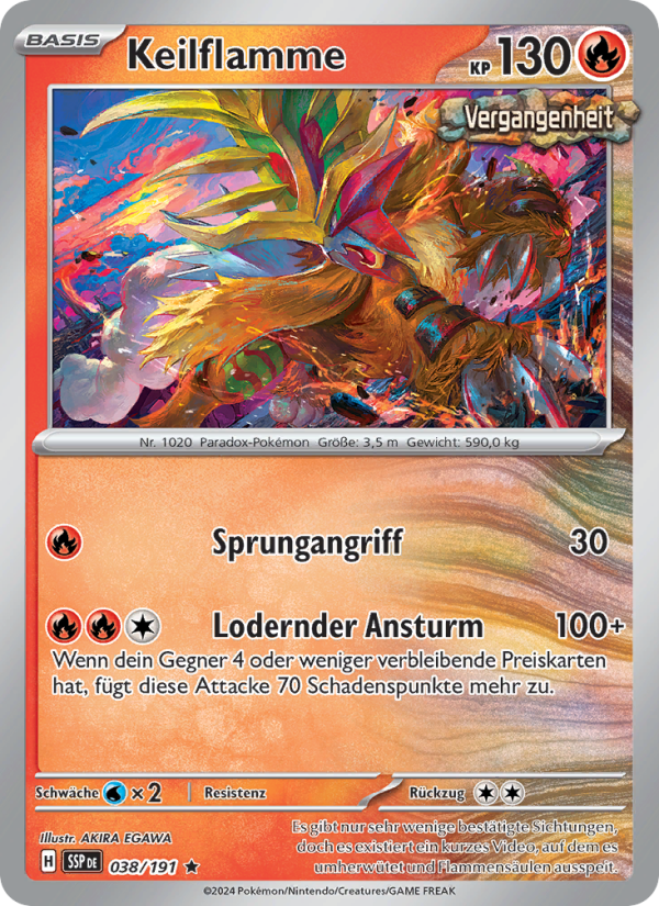 Keilflamme 038 — Stürmische Funken (German Pokémon TCG card)